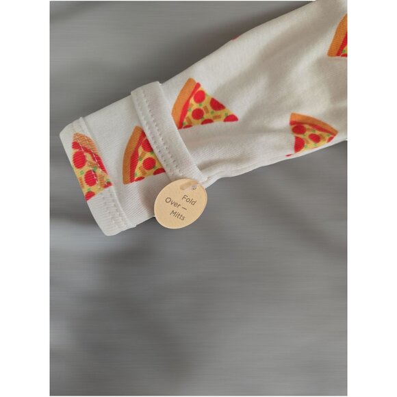 NWT Infant Pizza Slices-Themed Coveralls Size Newborn / M+A by Monica + Andy - Picture 4 of 5